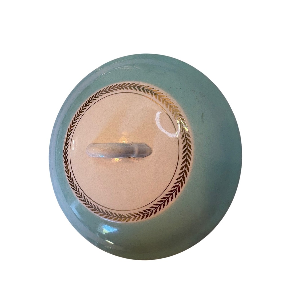 Limoges-American Federal aqua green with 22 karat gold accents era 1940s – 1950s